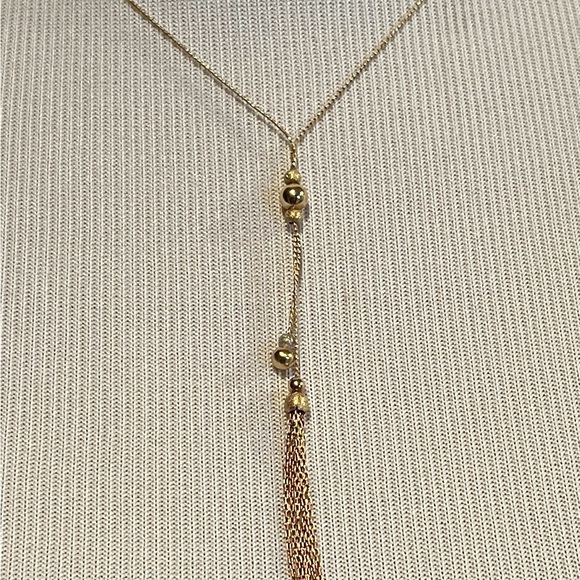Elegant 18k Gold Tassel Necklace from Italy - Picture 2 of 6